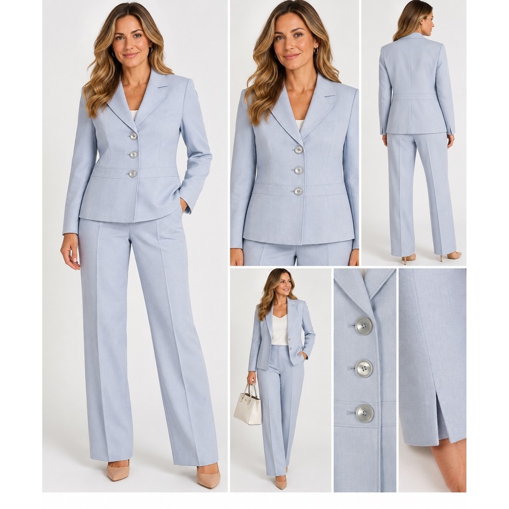 Le Suit Petite 16P Pant Suit Light Violet Haze 2PC Blazer Trousers